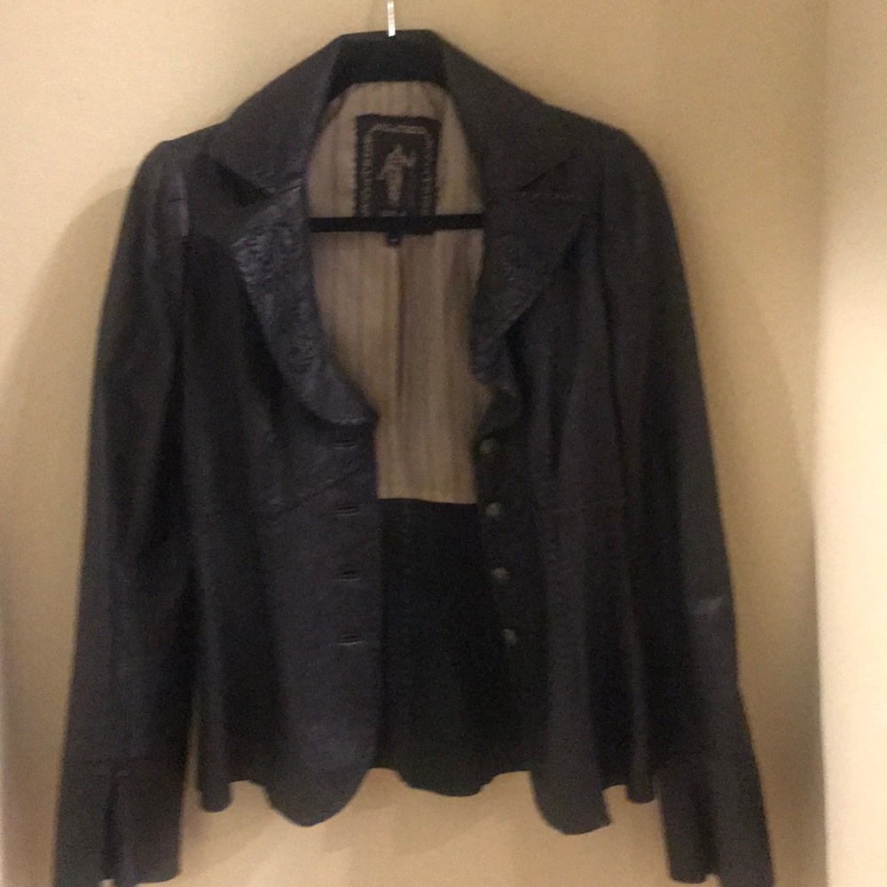 Black Soft Leather Jacket - image 1